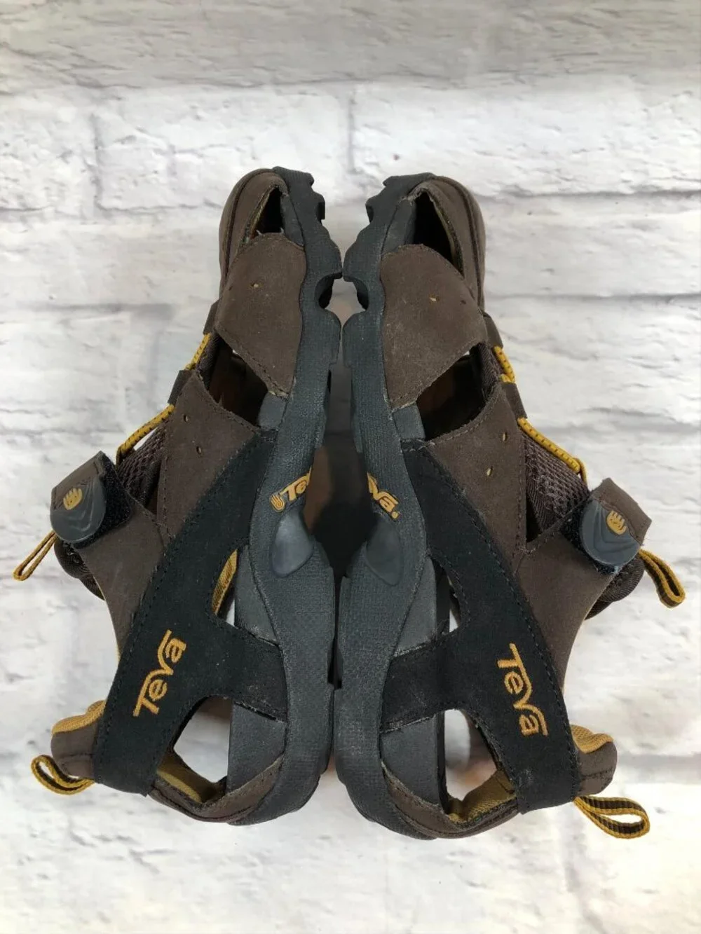 Teva Big Kids 6 / 36 Dozer Trail 6226 Brown Yellow Closed Toe Sport Sandals